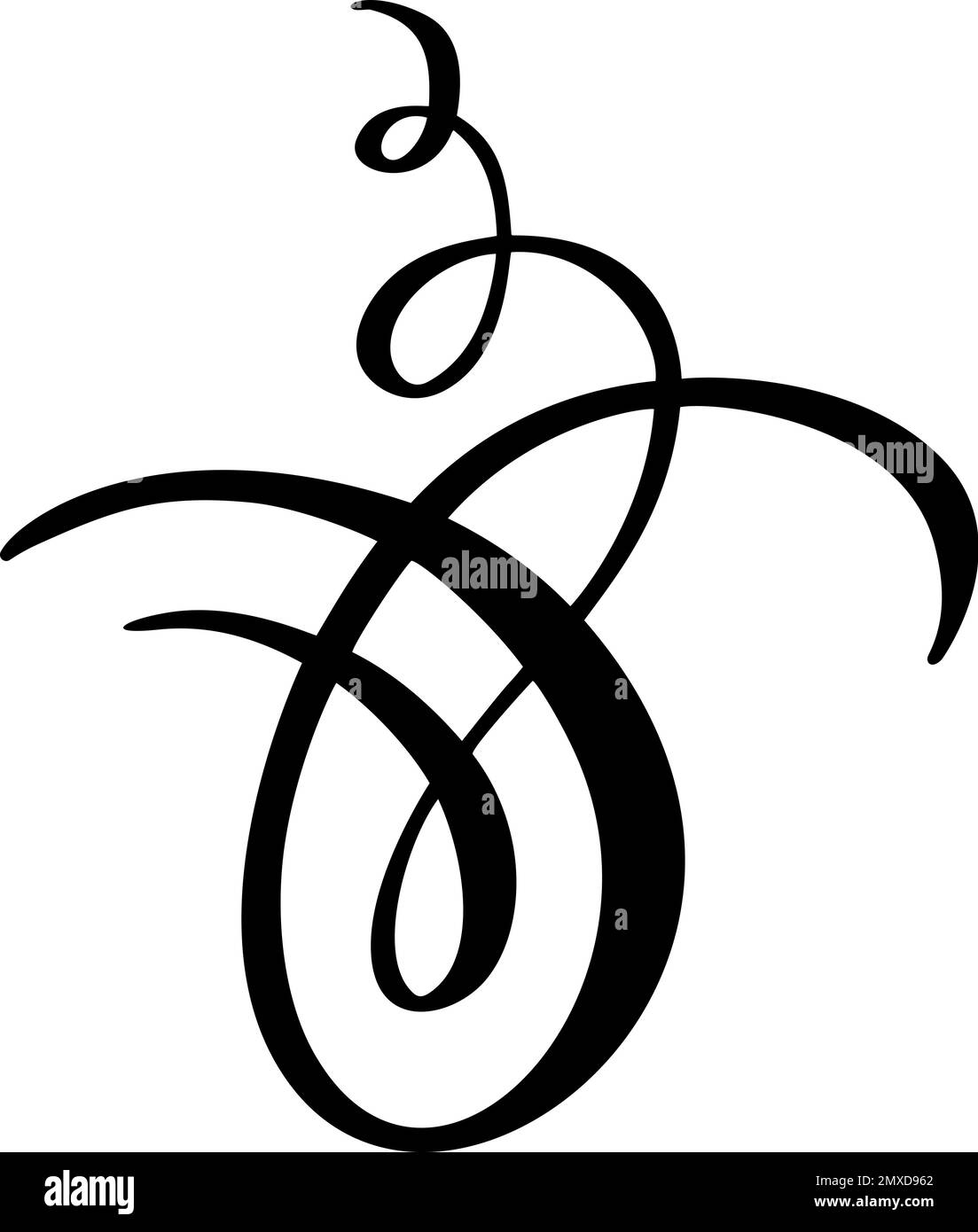 S'épanouir, calligraphiques swirl Vintage vector design ornement du diviseur. L'illustration de livre, carte de vœux, d'invitation de mariage, Saint Valentin Illustration de Vecteur