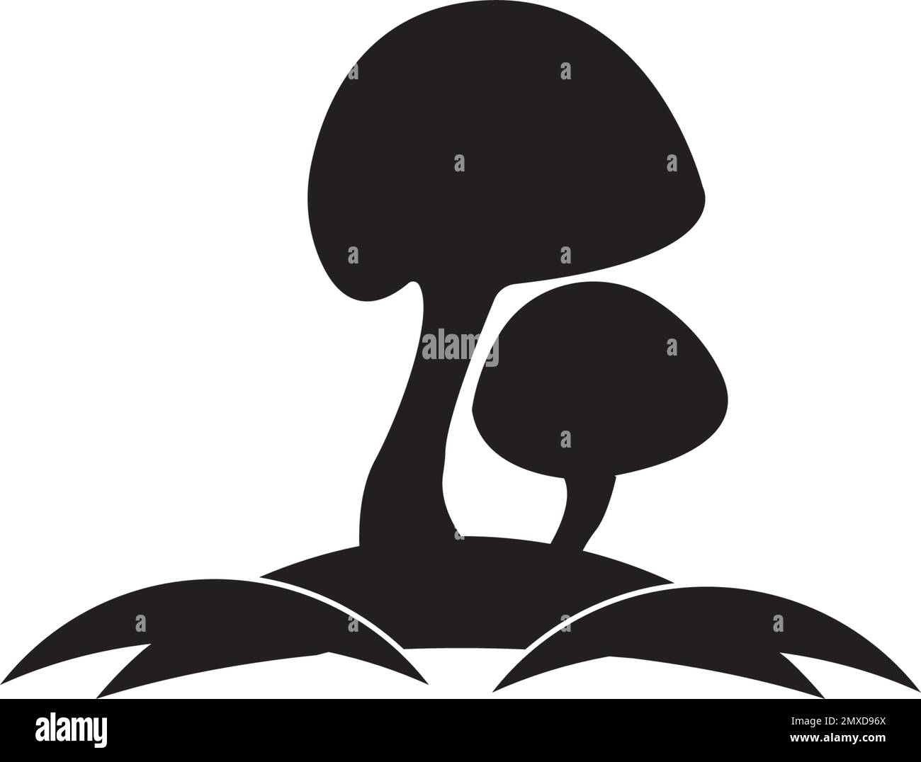 icône en forme de champignon illustration symbole de vecteur isolé Illustration de Vecteur