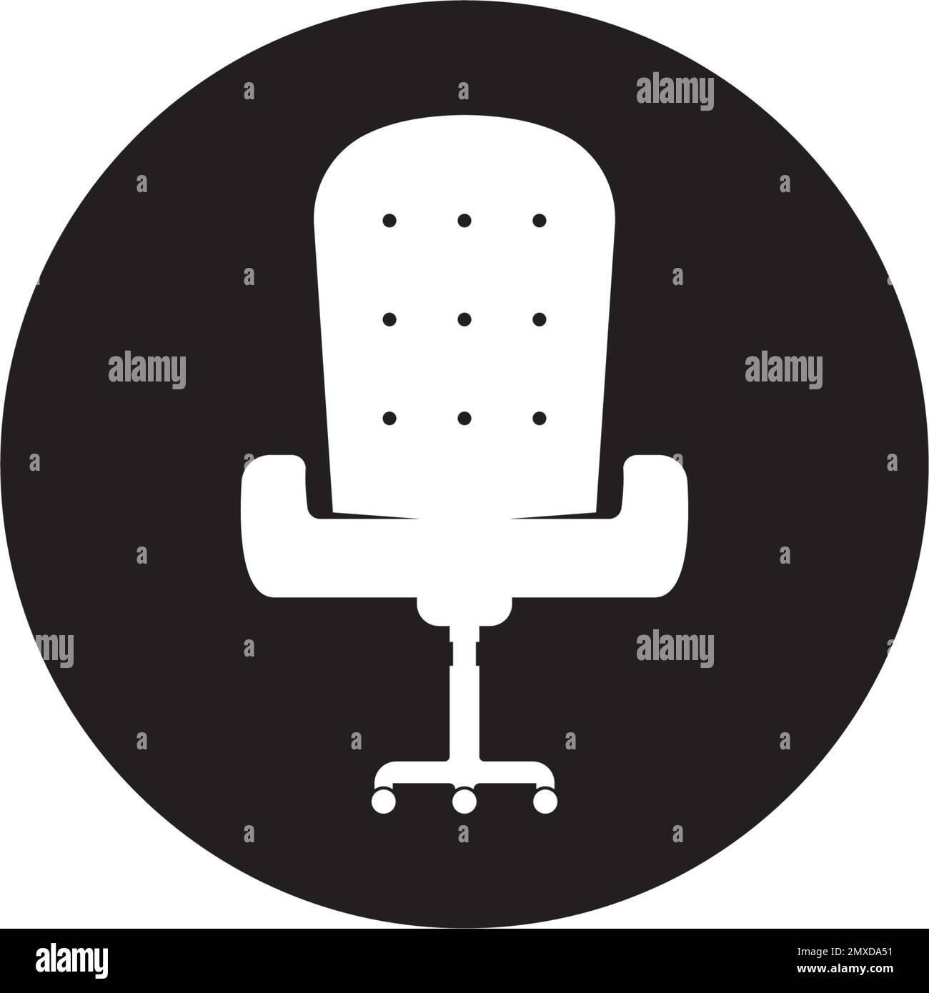 modèle de conception d'illustration vectorielle d'icône de fauteuil de bureau. Illustration de Vecteur