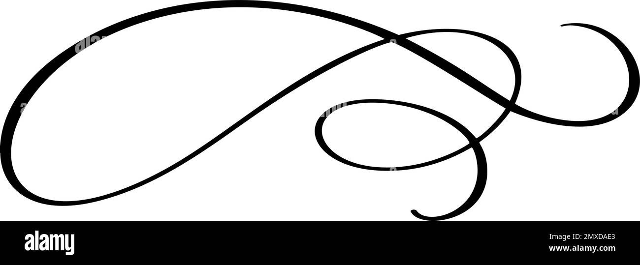 S'épanouir, calligraphiques swirl Vintage vector design ornement du diviseur. L'illustration de livre, carte de vœux, d'invitation de mariage, Saint Valentin Illustration de Vecteur