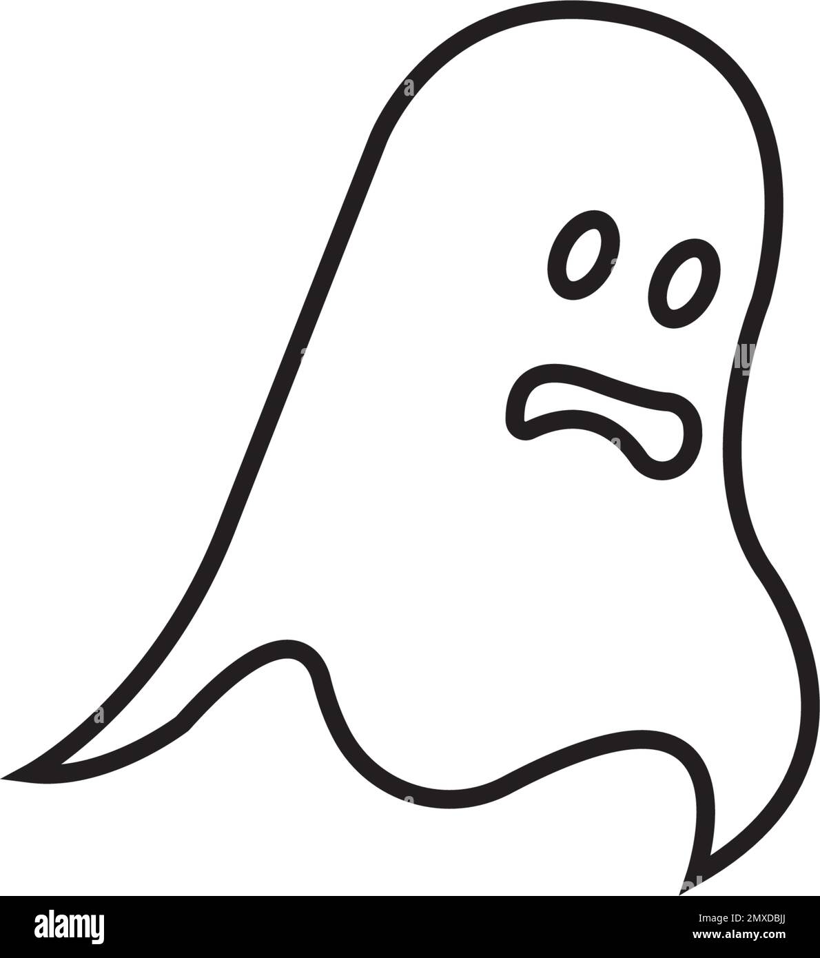 Symbole d'illustration vectorielle d'icône de ligne fantôme. Illustration de Vecteur