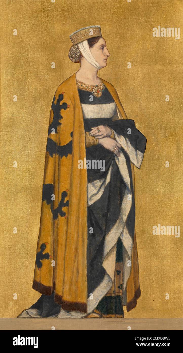 Margaret II (1202-1280), comtesse de Flandre, fille de Baldwin IX, empereur latin de Constantinople. Musée : Musée royal des Beaux-Arts, Anvers. Auteur: Albrecht de Vriendt. Banque D'Images