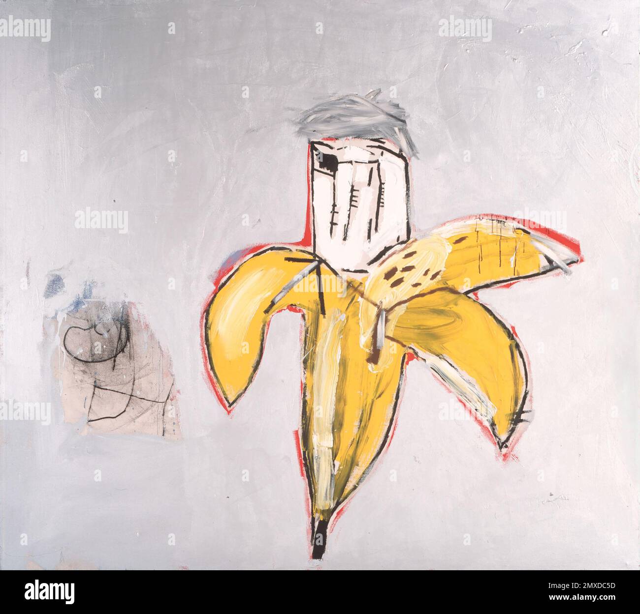 Taches brunes (Portrait d'Andy Warhol comme Banana). Musée : collection privée, Schwitzerland. AUTEUR: JEAN-MICHEL BASQUIAT. Banque D'Images