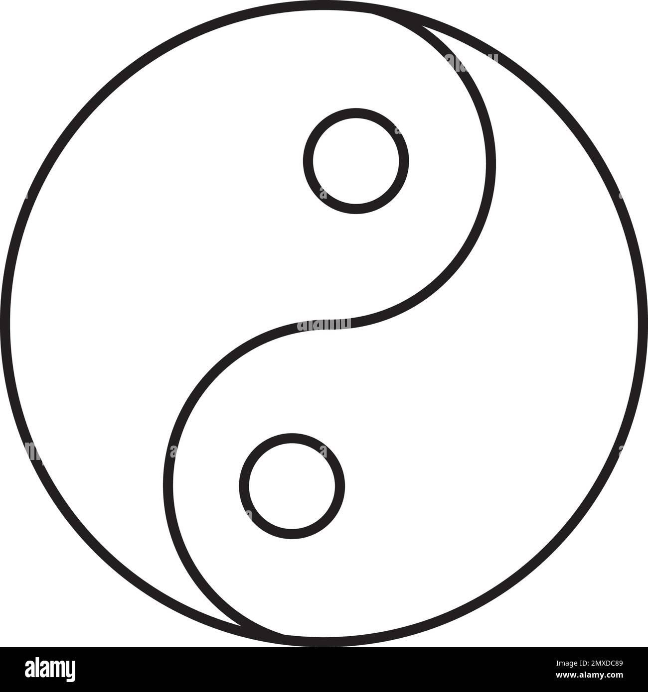 Ying Yang symbole de l'harmonie et l'équilibre Illustration de Vecteur