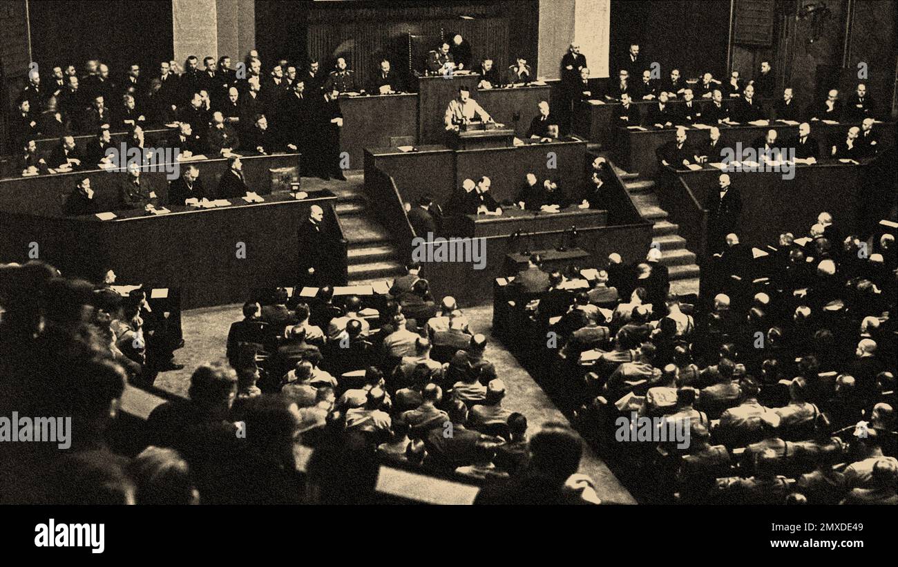 Le Reichstag sur 23 mars 1933. Musée : COLLECTION PRIVÉE. Auteur: ANONYME. Banque D'Images