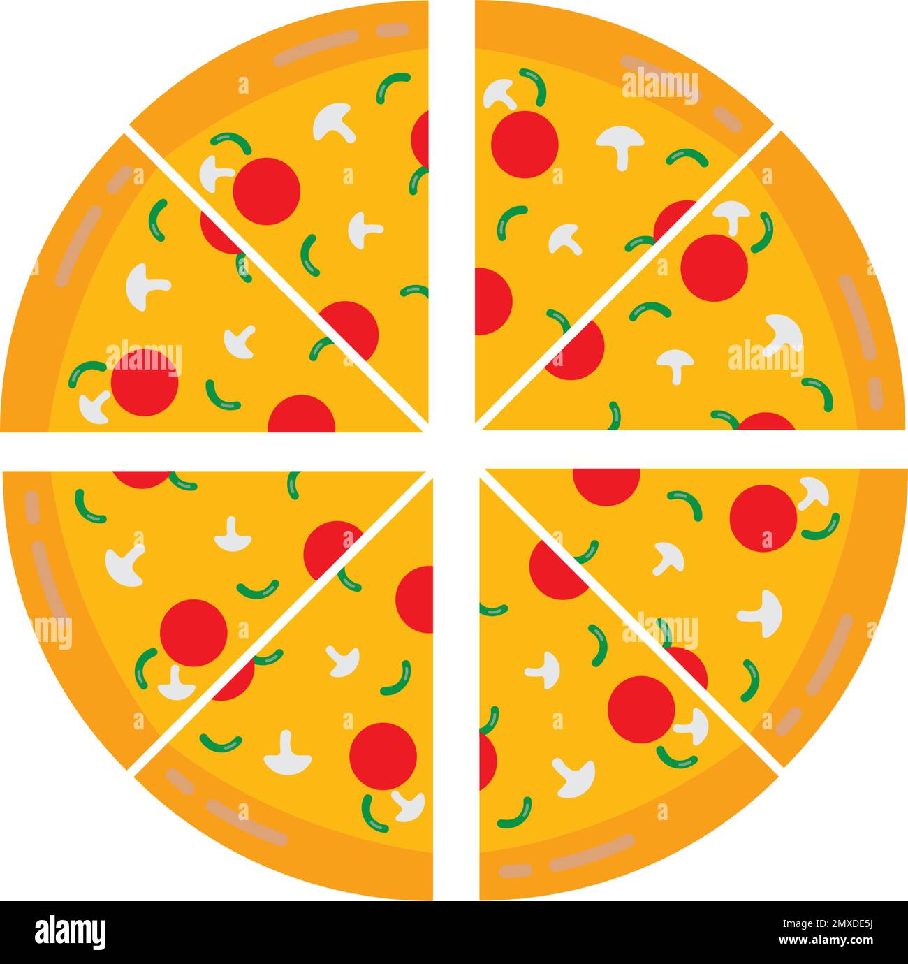 Illustration vectorielle d'icône de tranche de pizza. Illustration de Vecteur