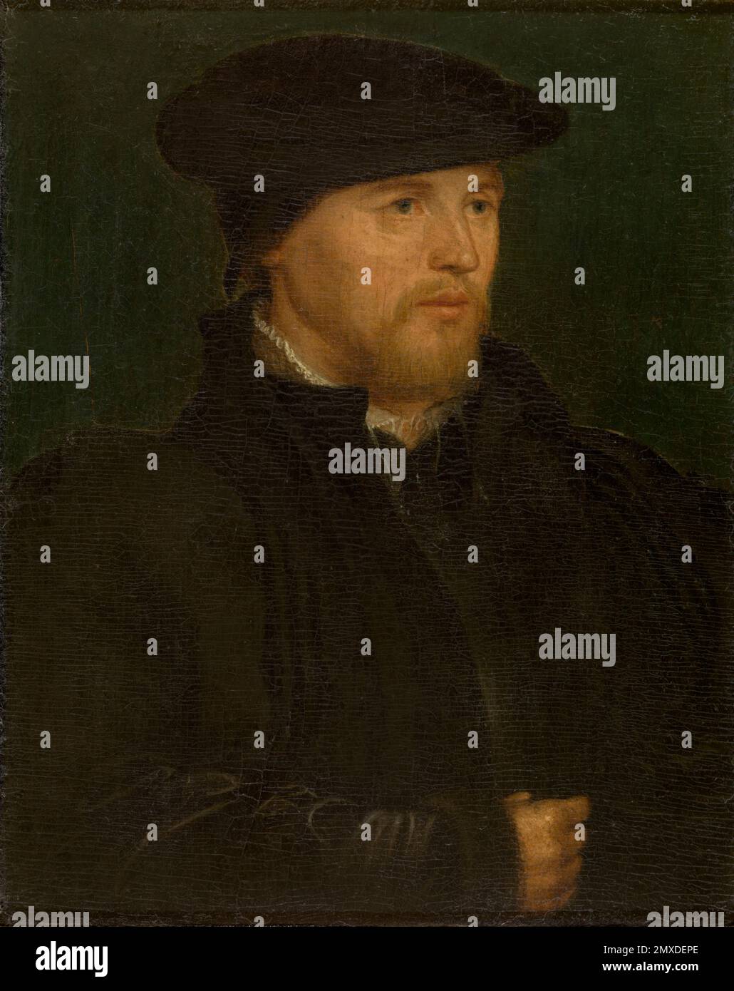 Portrait d'un homme. Musée : Musée royal des Beaux-Arts, Anvers. Auteur: Holbein, Hans, le plus jeune. Banque D'Images