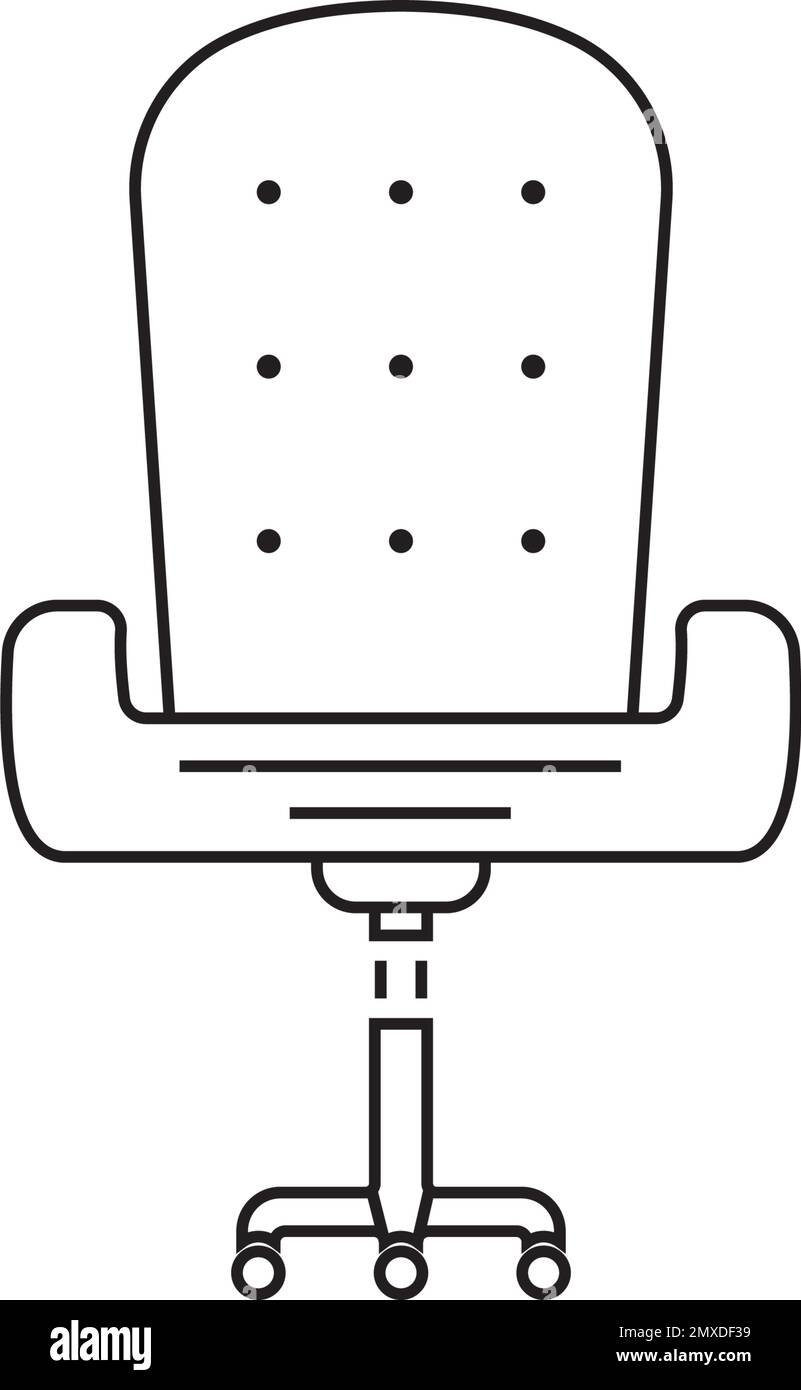 modèle de conception d'illustration vectorielle d'icône de fauteuil de bureau. Illustration de Vecteur