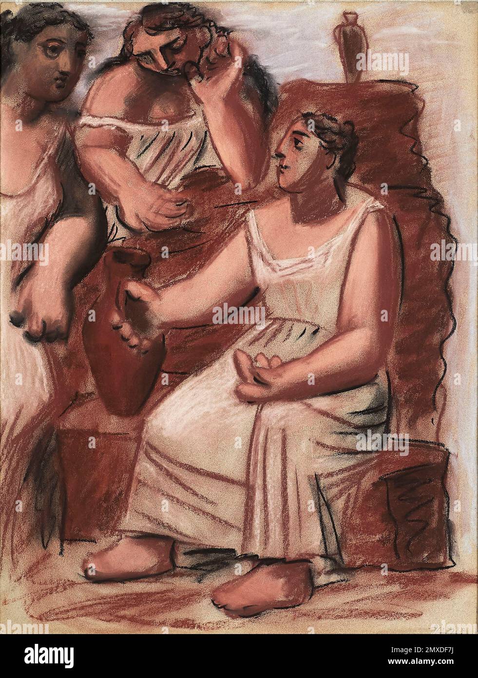 Pablo Picasso、TROIS FEMMES A LA FONTAINE Pablo Picasso、TROIS