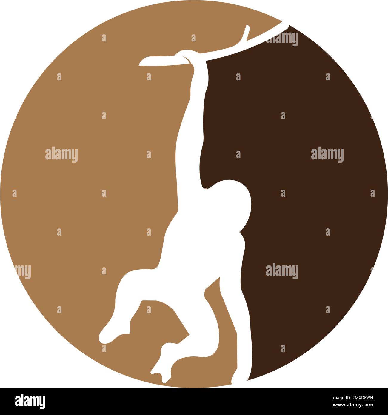 Logo singe illustration vectorielle conception plate. Illustration de Vecteur