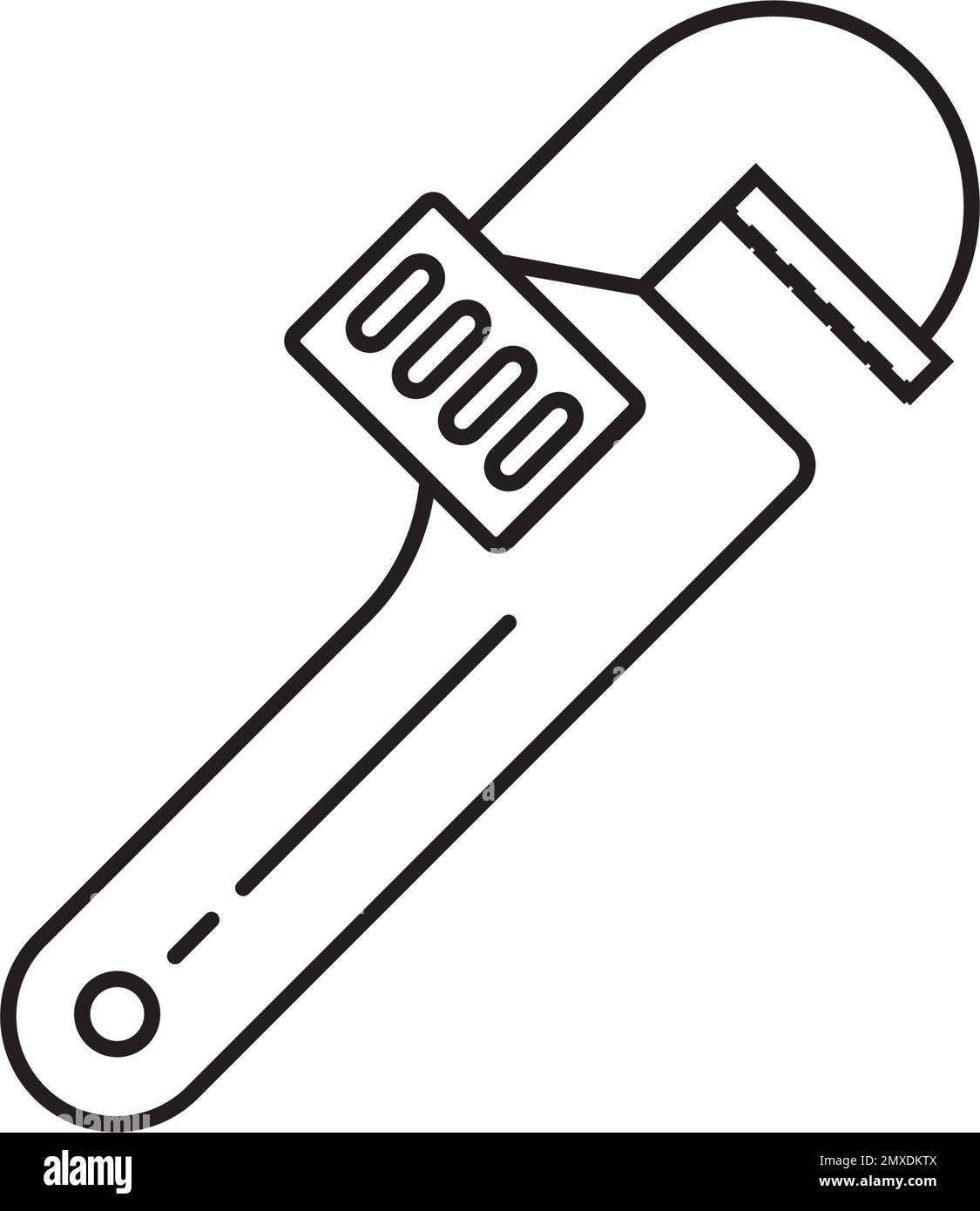 illustration vectorielle d'icône de clé à pipe conception simple. Illustration de Vecteur