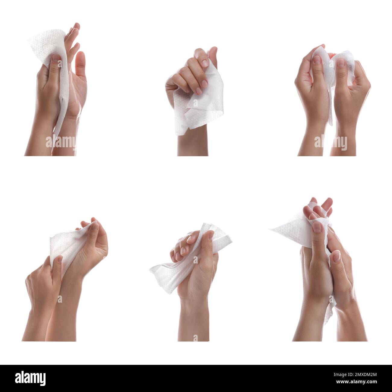 Se laver les mains avec des lingettes Banque d'images détourées - Alamy