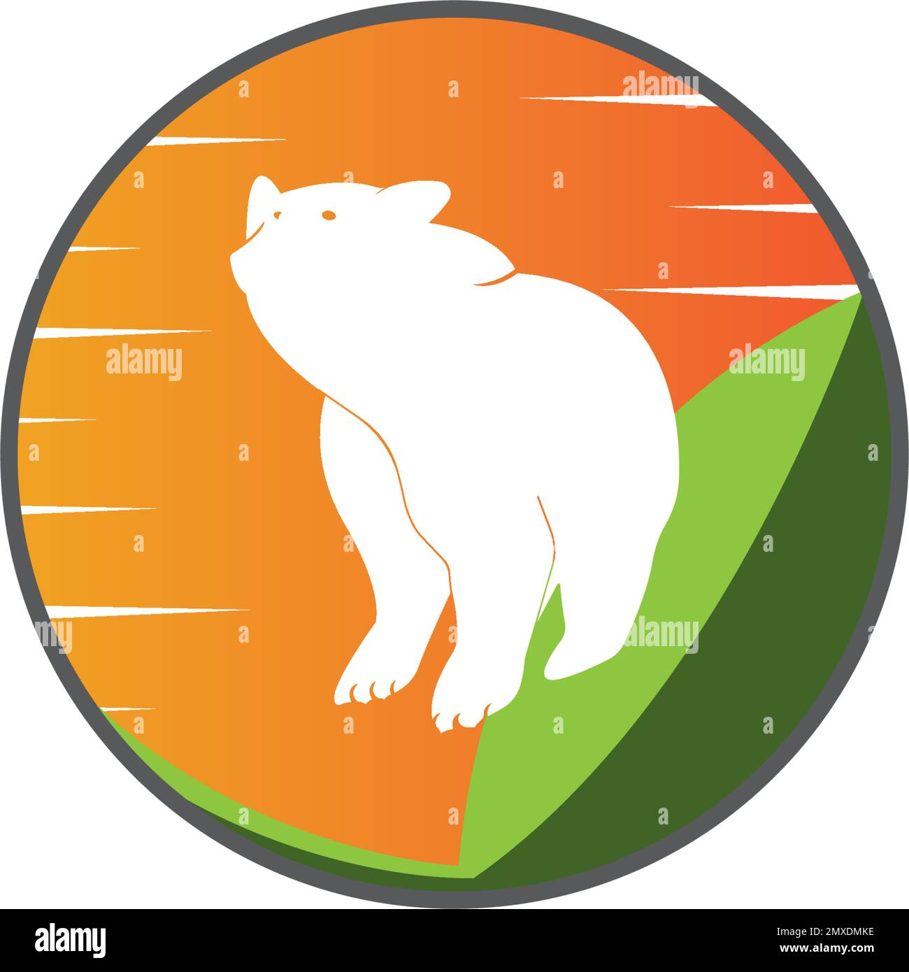 Modèle de dessin d'illustration vectorielle avec logo Bear. Illustration de Vecteur