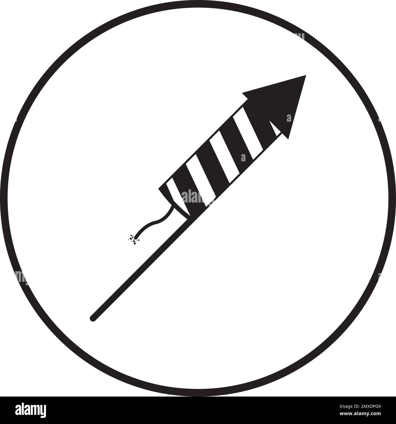 Feux d'artifice Rocket vecteur icône illustration conception simple. Illustration de Vecteur