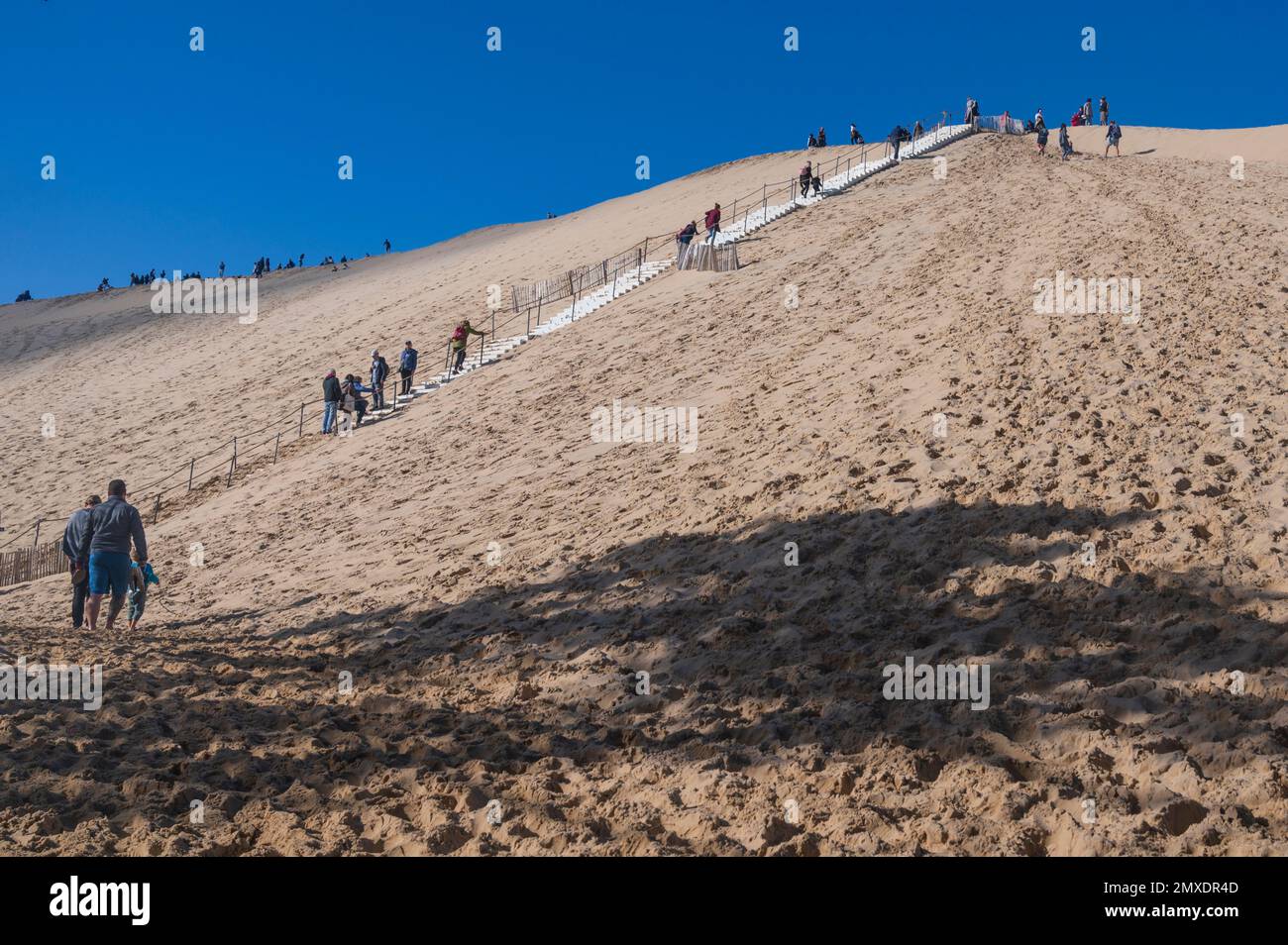 La dune du Pilat sur la côte atlantique de la Nouvelle-Aquitaine est la plus haute colline de sable d'Europe avec 103 mètres, au sud-ouest de la France Banque D'Images