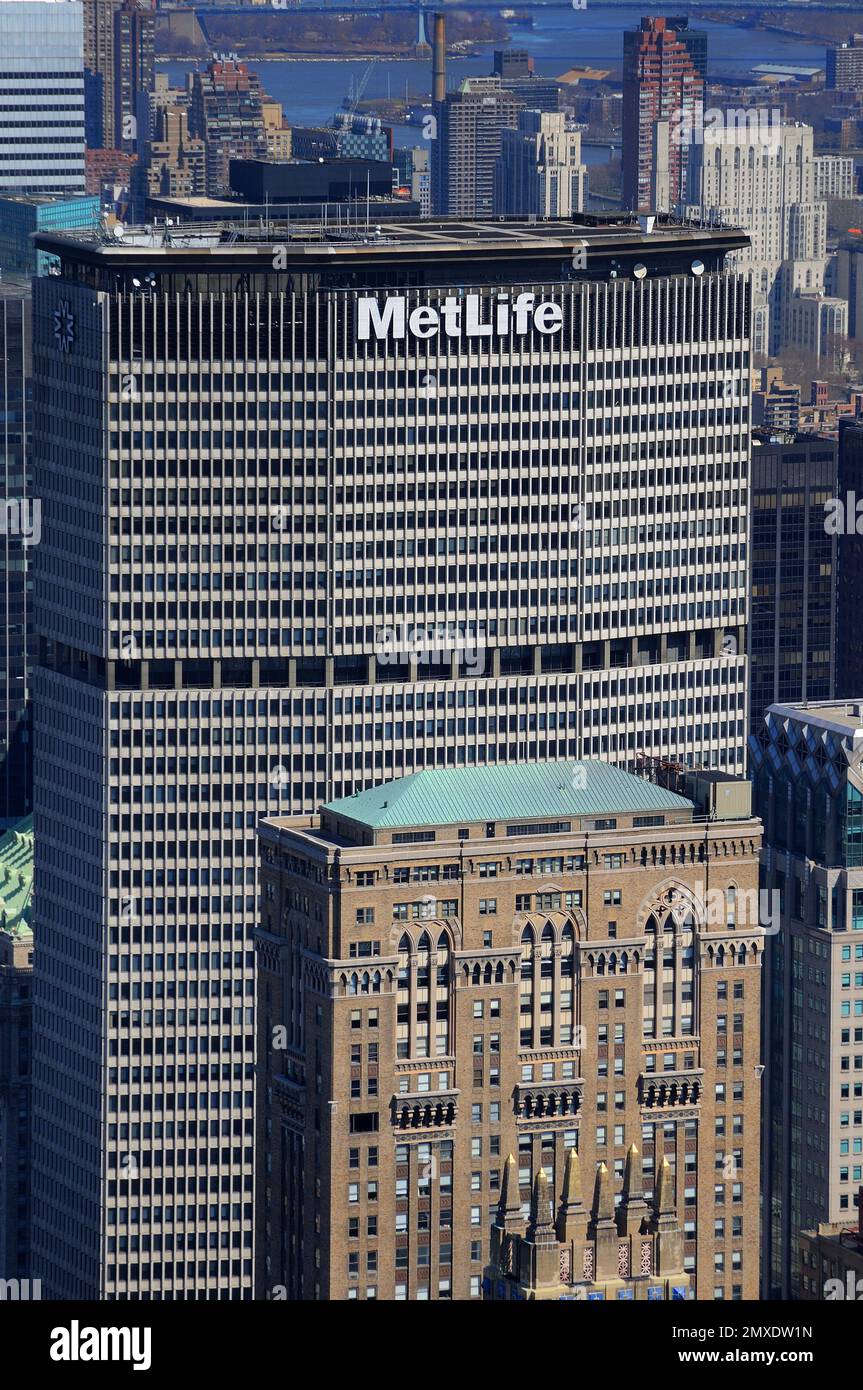 MetLife Building à côté de la Grand Central Station à New York, Manhattan. Conçu par l'architecte Walter Gropius. Banque D'Images