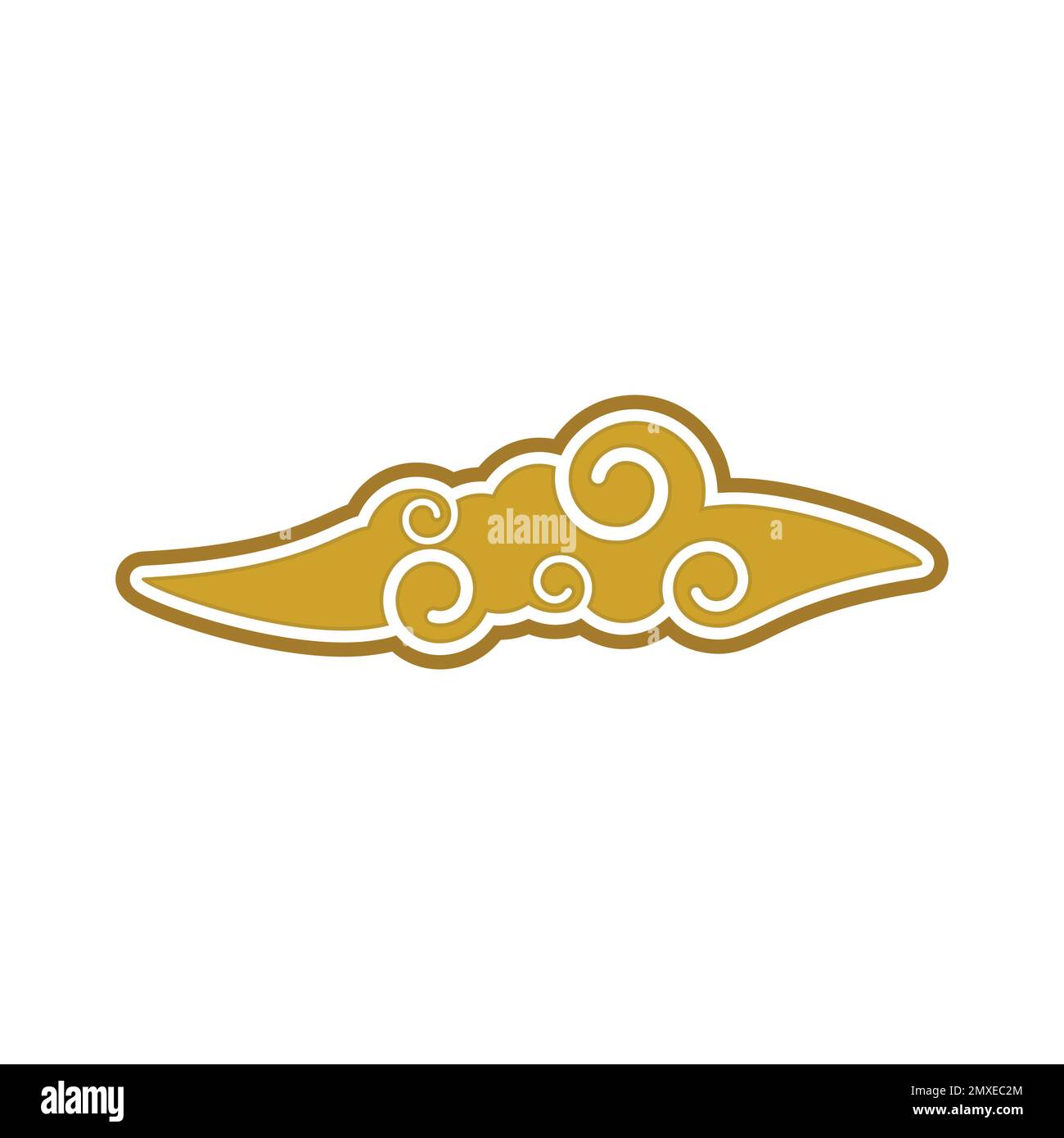 Cloud dans le style chinois. Abstrait isolé sur fond blanc. Illustration vectorielle Illustration de Vecteur
