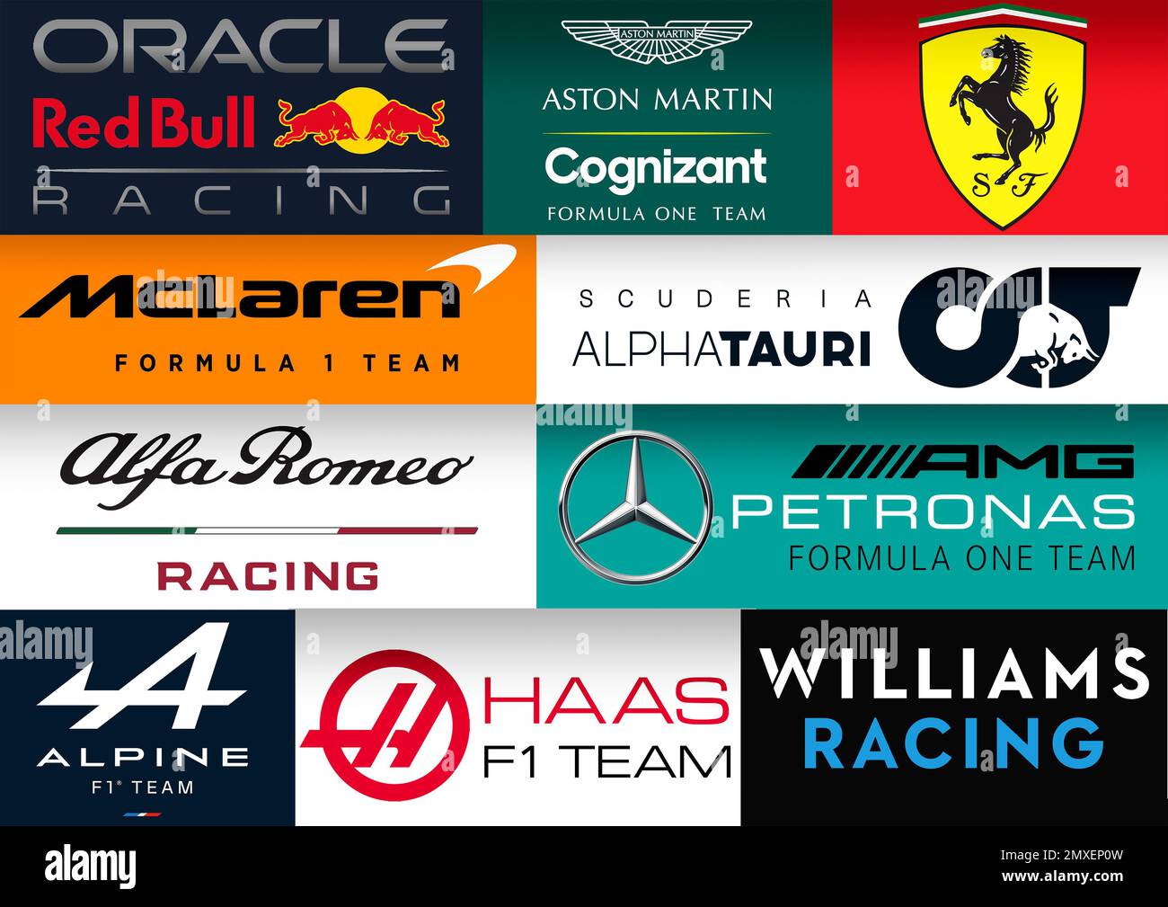 Présentation des équipes de course Formula One Banque D'Images