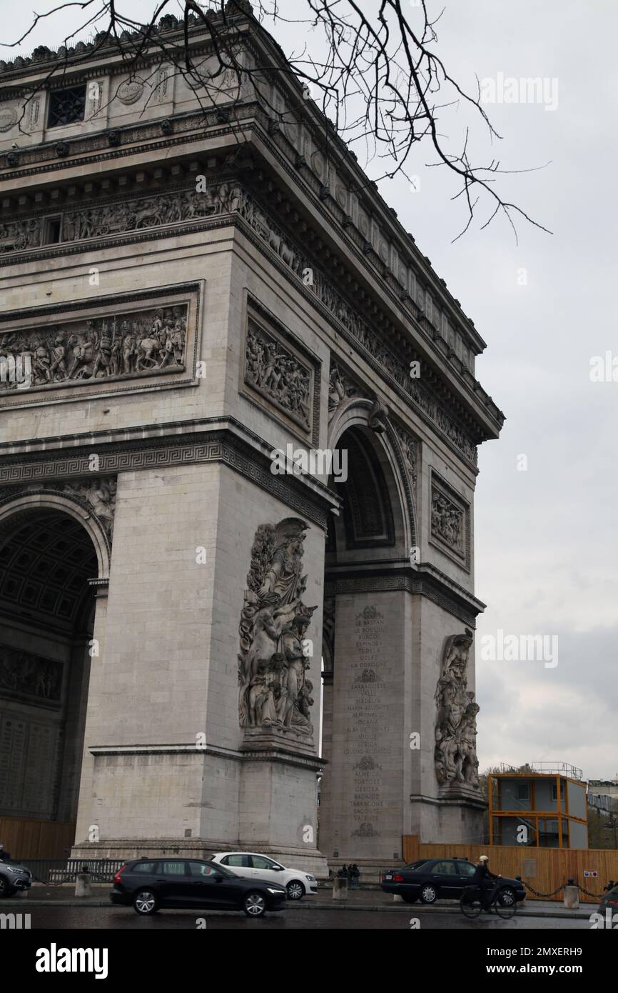 ARC de Triomphe de l'étoile, champs-Élysées, Paris, France Banque D'Images