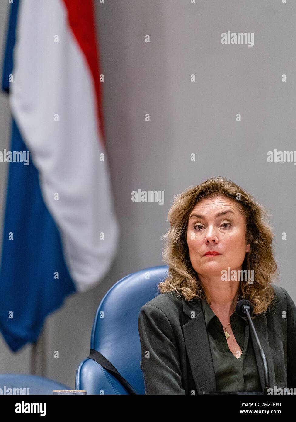 LA HAYE, PAYS-BAS - JANVIER 24 : Président de la Maison Vera Bergkamp de D66 pendant l'heure des questions au Parlement néerlandais de Tweede Kamer sur 24 janvier 2023 à la Haye, pays-Bas (photo de Jeroen Meuwsen/Orange Pictures) Banque D'Images