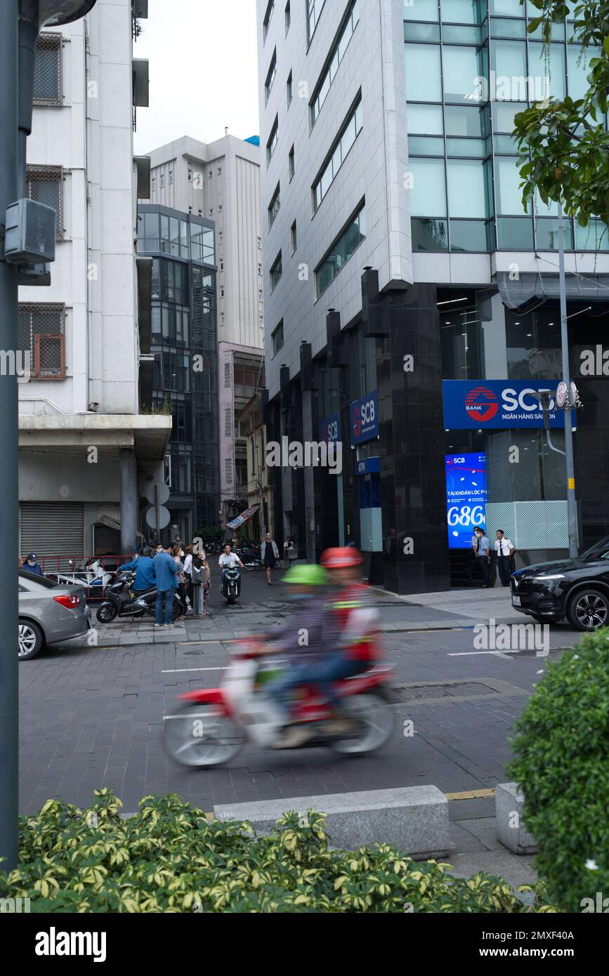 Vue sur la petite route à Ho Chi min Banque D'Images