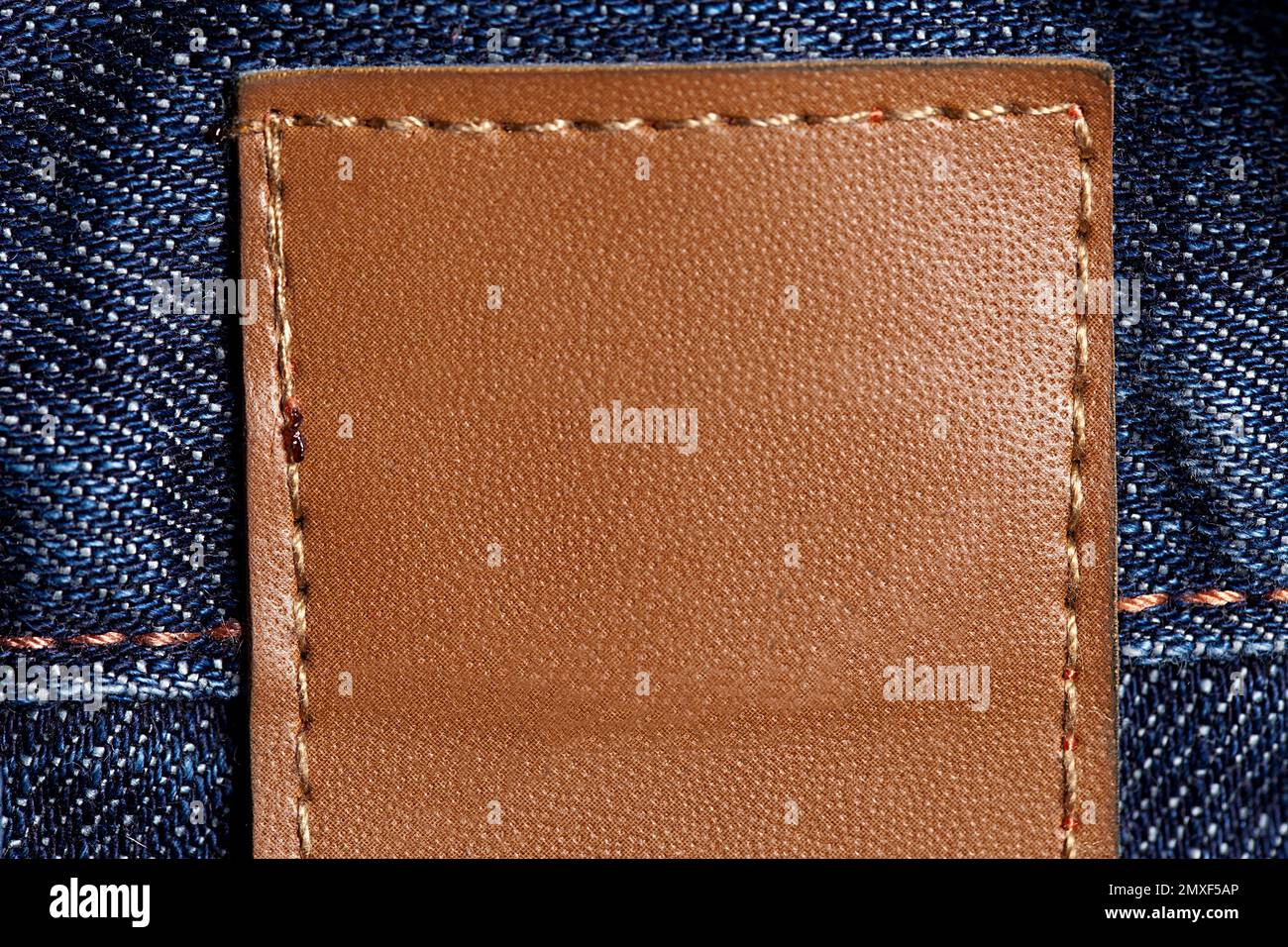 étiquette bleue pour jeans Banque D'Images