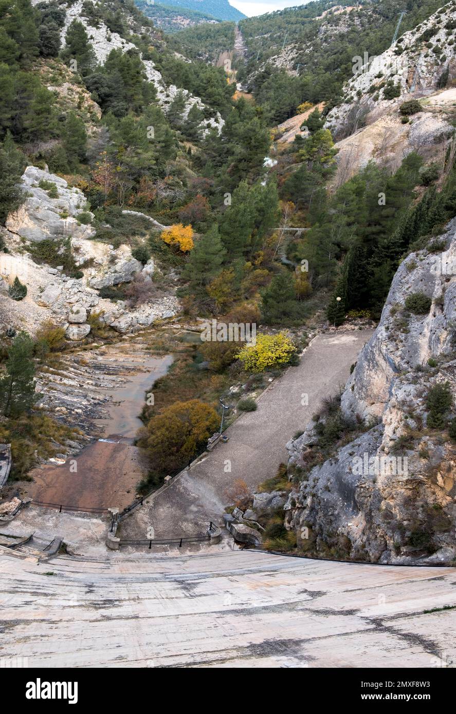 Barrage du réservoir du réservoir de Pena. Province de Teruel Banque D'Images