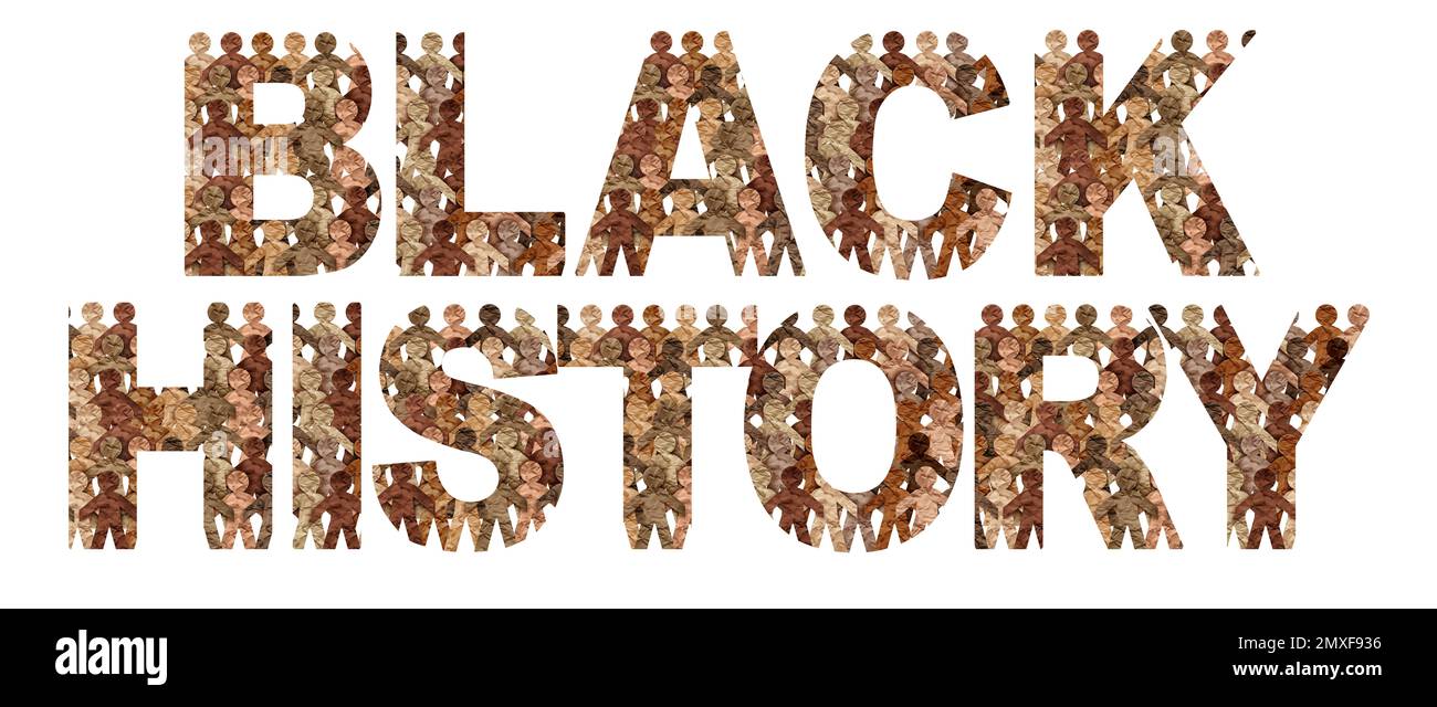 Symbole du mois de la sensibilisation à l'histoire noire comme célébration culturelle célébration de la diversité et des cultures africaines et du patrimoine culturel ou des droits civils Banque D'Images
