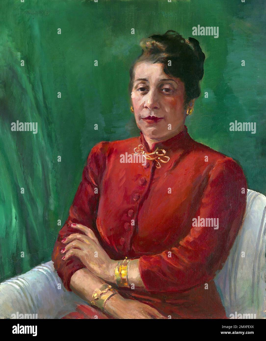 Alma Thomas. Portrait de l'artiste afro-américain Alma Woodsey Thomas (1891-1978) par Laura Wheeler Waring, 1947 Banque D'Images