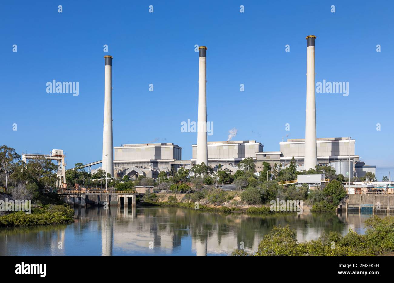 Une centrale électrique de NRG Gladstone dans le Queensland Banque D'Images