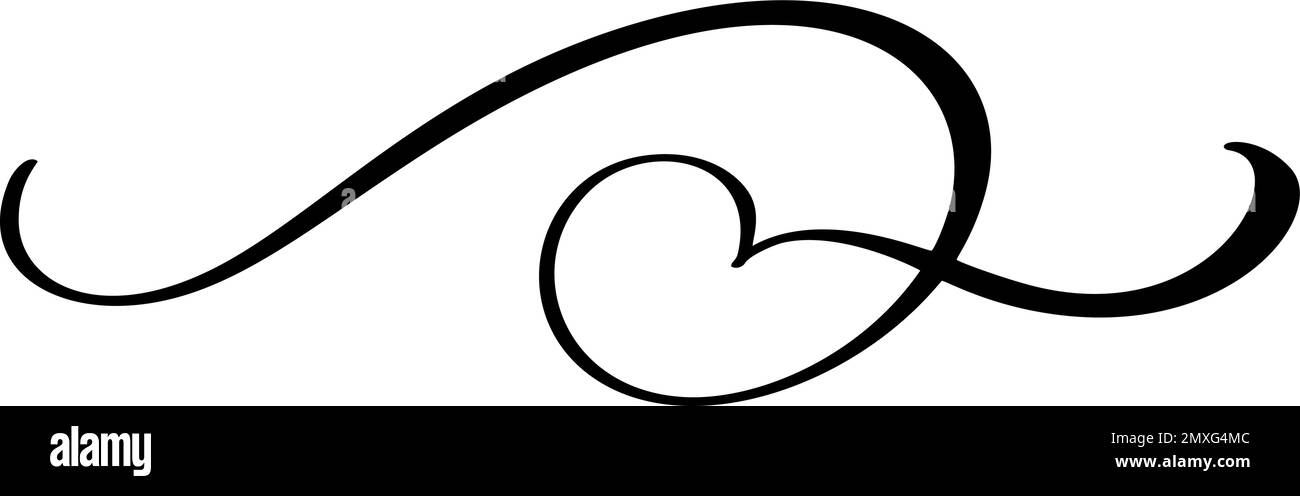 S'épanouir, calligraphiques swirl Vintage vector design ornement du diviseur. L'illustration de livre, carte de vœux, d'invitation de mariage, Saint Valentin Illustration de Vecteur