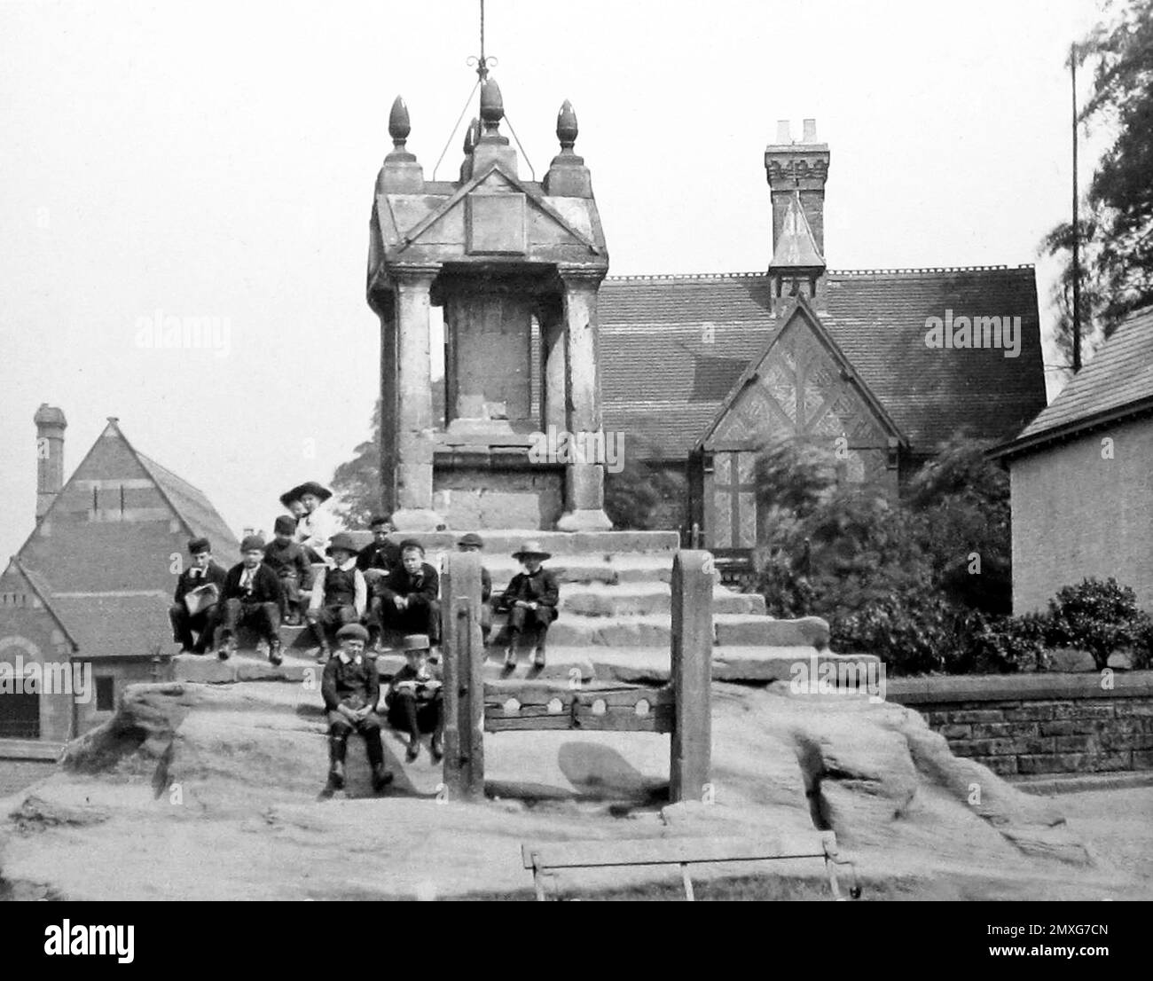 Les stocks, Lymm, Cheshire, début 1900s Banque D'Images