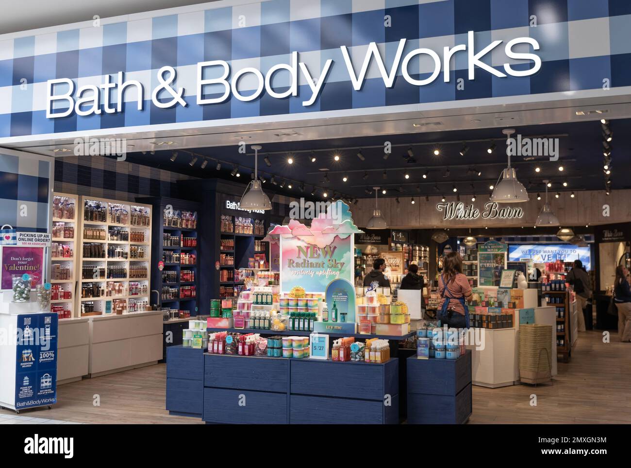 Lafayette - Circa février 2023 : magasin Bath and Body Works. Bath & Body Works est spécialisé dans les produits de douche et de bain, les bougies et les parfums. Banque D'Images