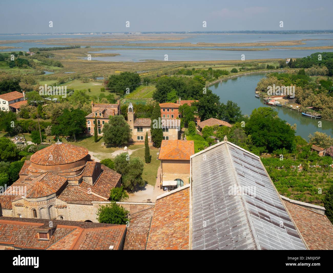 Cathédrale de Torcello vue depuis le haut du clocher Banque D'Images