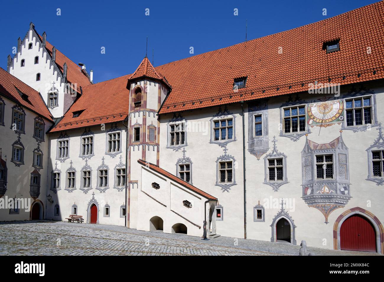 Hohes Schloss, cour, 500px, Bad Faulenbach, Füssen, Bavière, Allemagne, Europe Banque D'Images