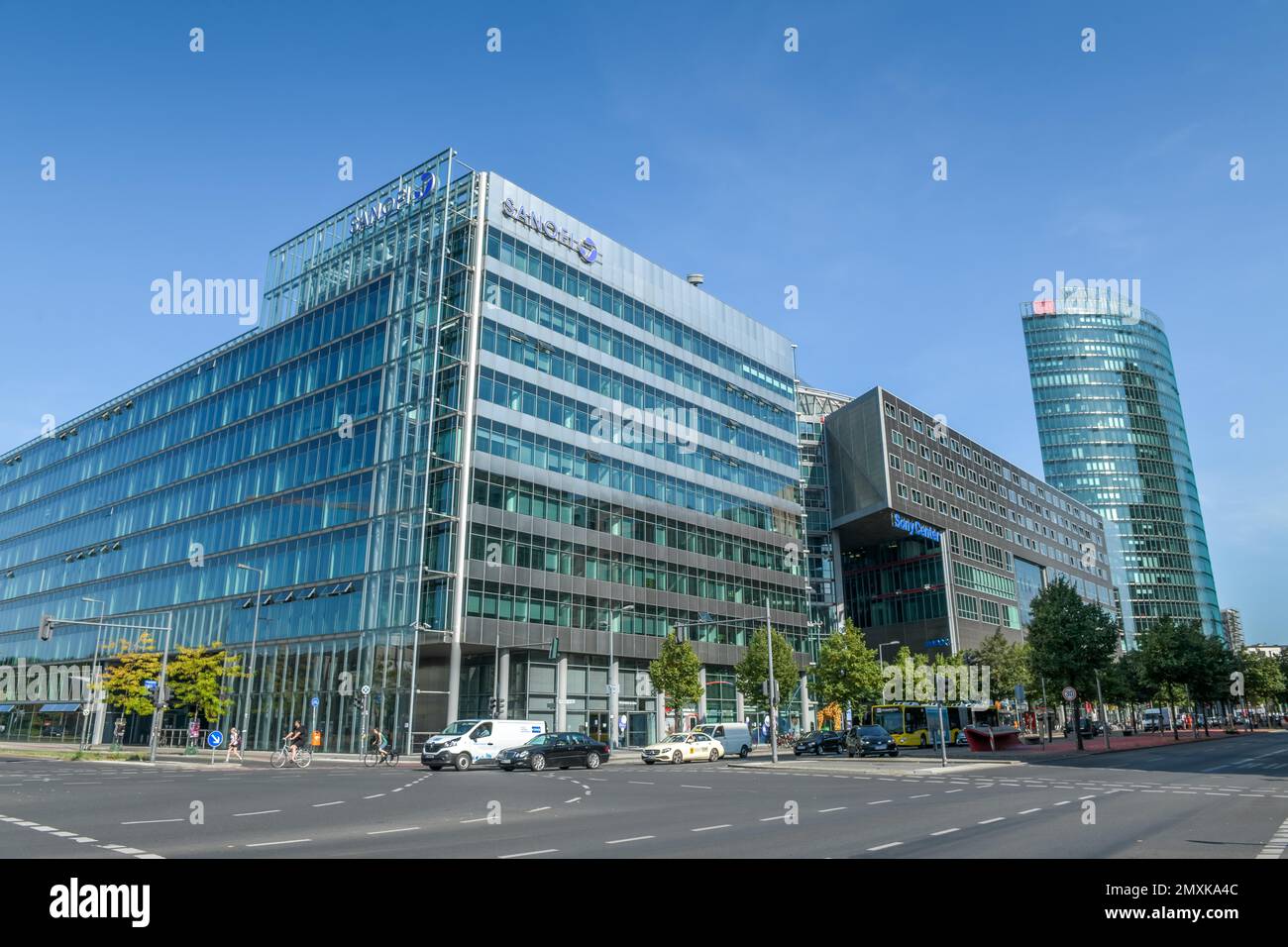 Sanofi, Sony Center, Potsdamer Platz, Tiergarten, Mitte, Berlin, Allemagne, Europe Banque D'Images