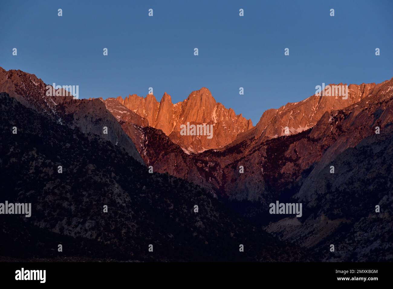 Whitney Portal View depuis Alabama Hills, Lone Pine, Californie, Eastern Sierras, Highway 395 Banque D'Images