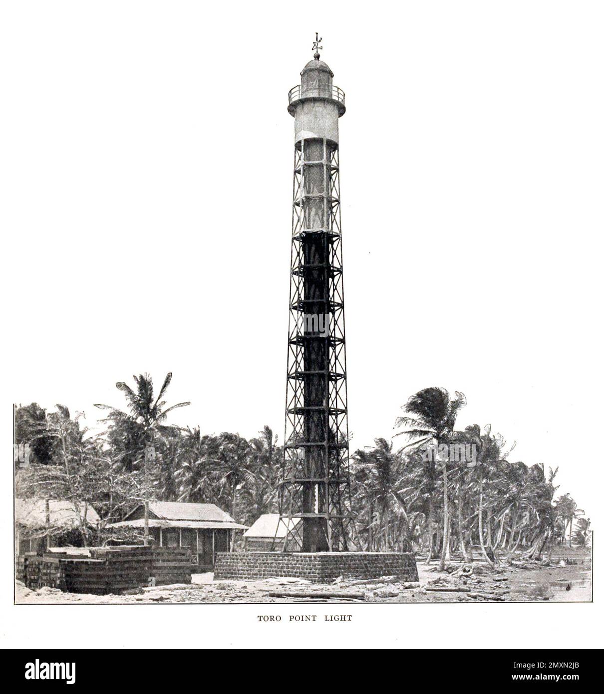 Toro point lumière du livre Panama et le canal en image et prose : une histoire complète du Panama, ainsi que l'histoire, le but et la promesse de son canal de renommée mondiale l'entreprise d'ingénierie la plus gigantesque depuis l'aube du temps par Willis John Abbot,1863-1934 publié à Londres ; New York par Syndicate Publishing Co. En 1913 Banque D'Images