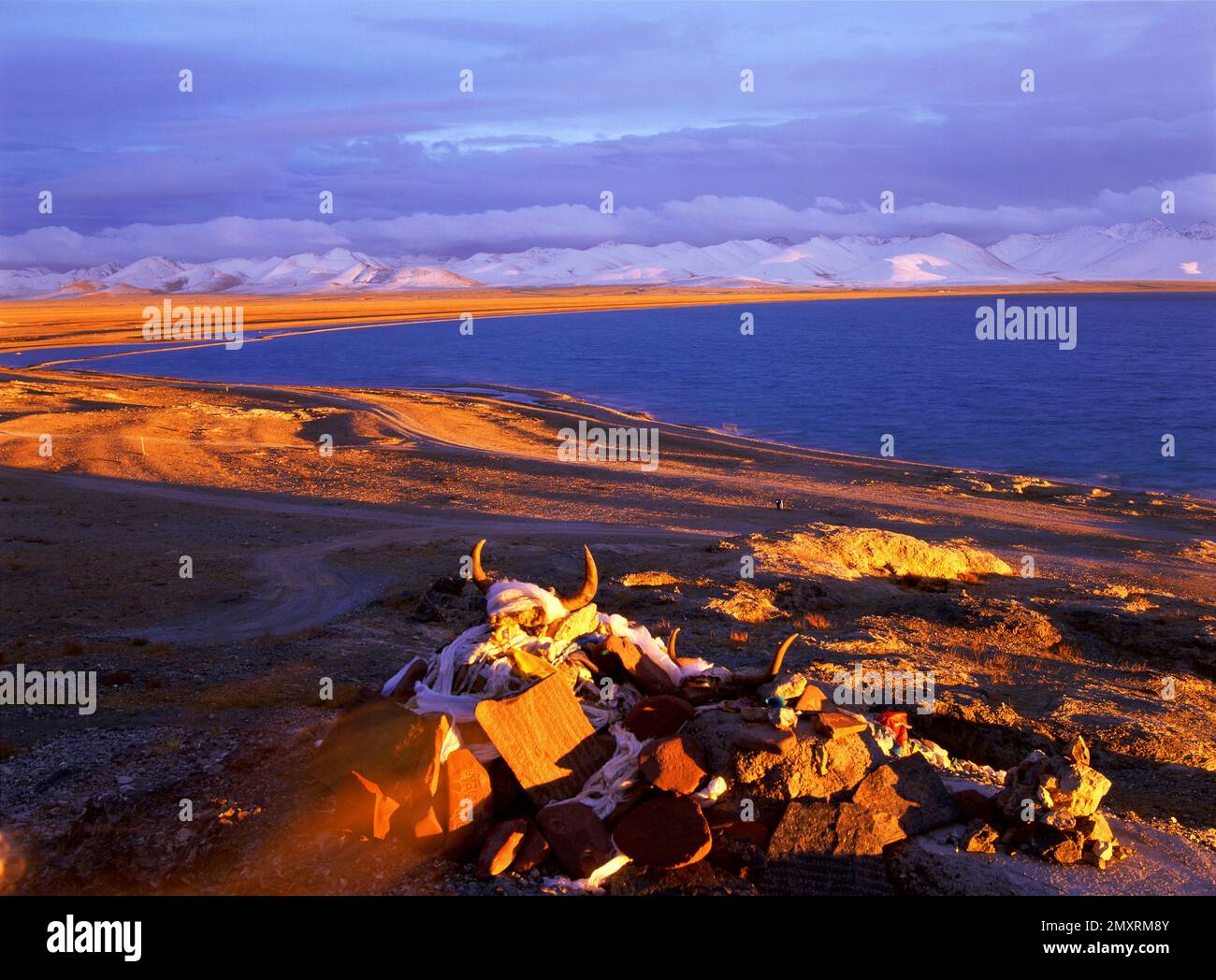 Lac Namtso au Tibet Banque D'Images