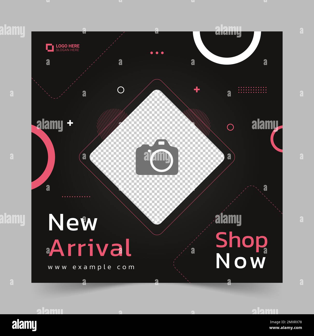 Vecteur créatif pour les nouvelles ventes d'arrivée bannière de modèle de post de médias sociaux Illustration de Vecteur