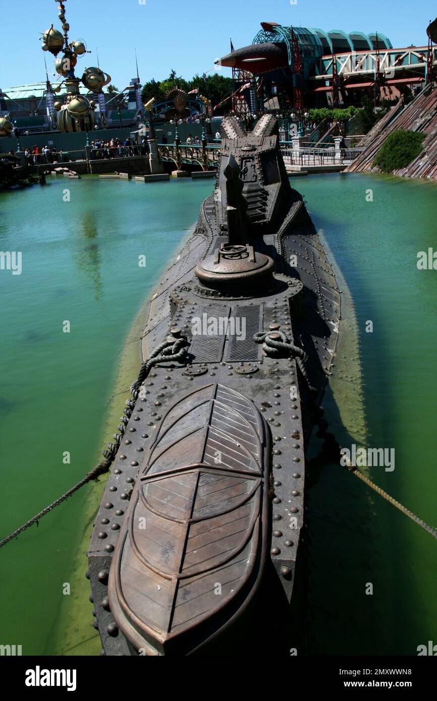 Nautilus Mystery attraction. Disney Land Paris. Sous-marin Nautilus du capitaine Nemo. 20 000 ligues sous la mer. Euro Disney. Disneyland Jules Verne Banque D'Images