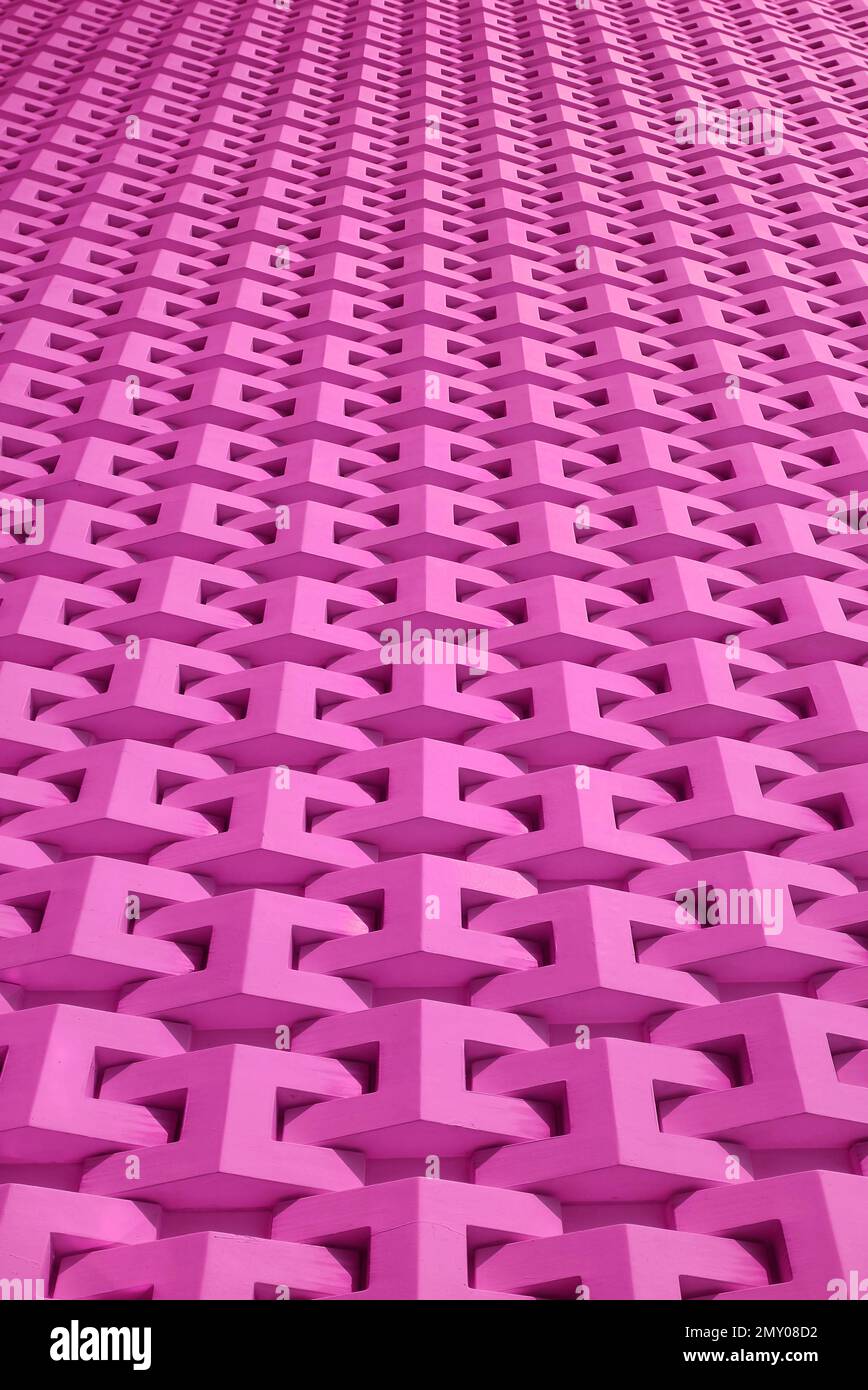 Angle bas de la paroi rose de l'orchidée 3D surface de motif Banque D'Images