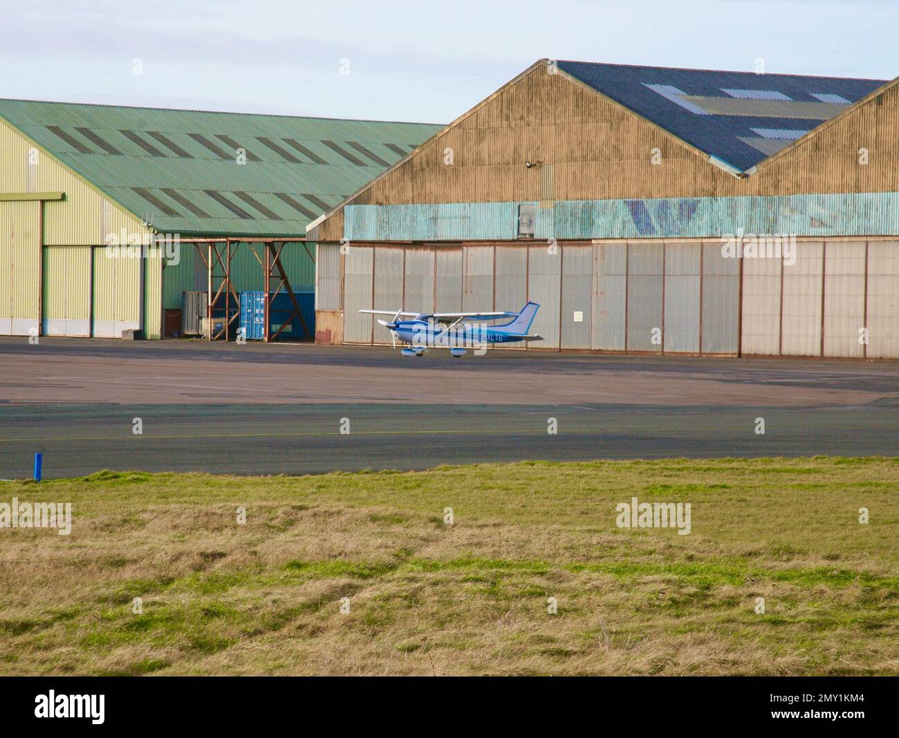 L'aéroport de Blackpool en hiver en 2023 Banque D'Images