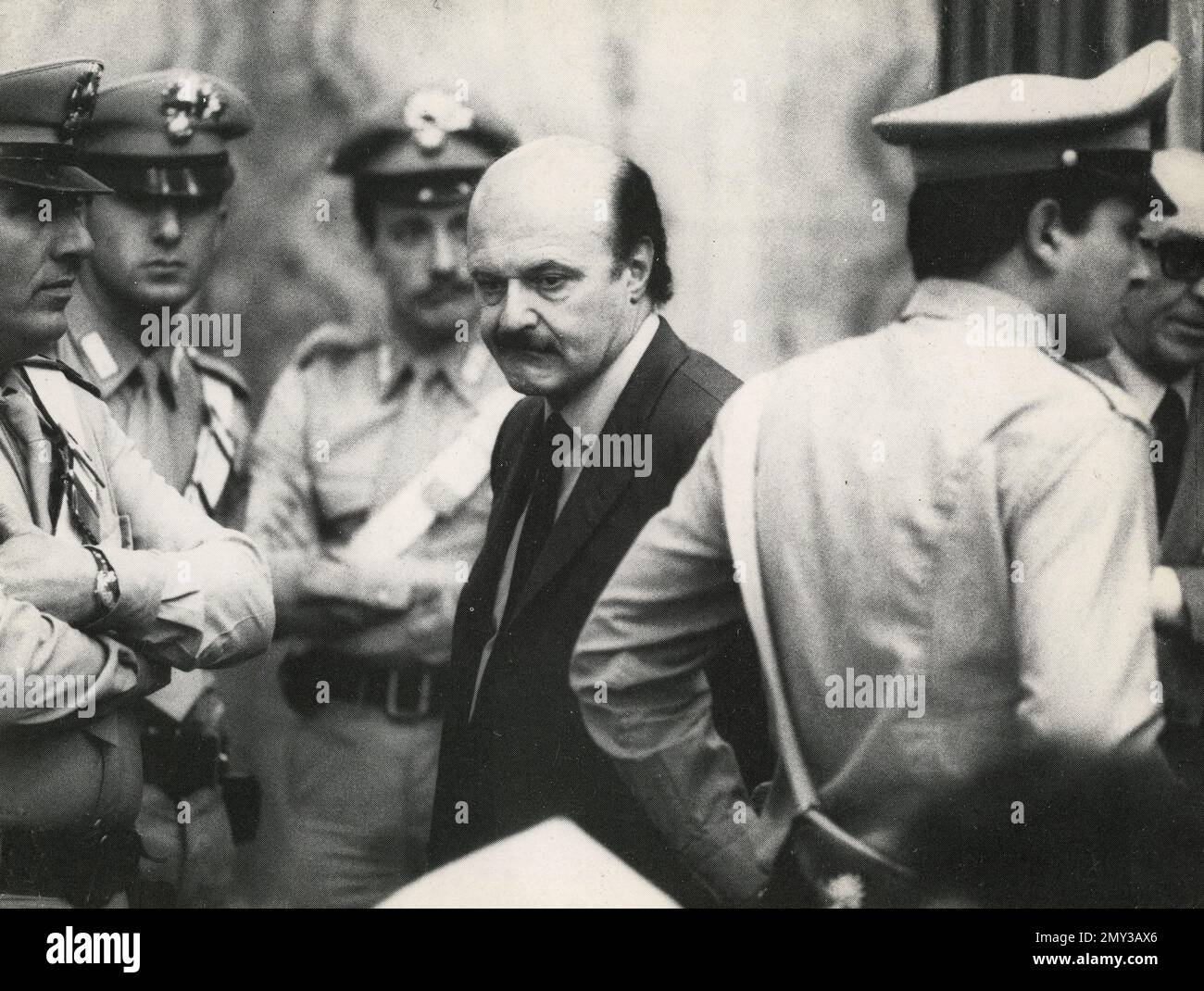 Le banquier italien Roberto Calvi, président de Banco Ambrosiano enquêté par la police, Italie 1982 Banque D'Images