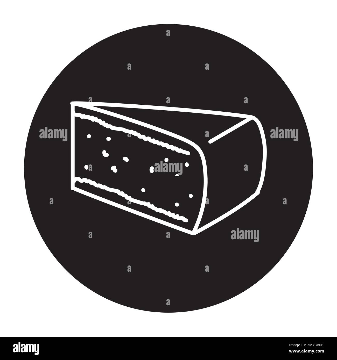 Icône de la ligne noire du fromage Brie. Produit laitier. Pictogramme pour page Web, application mobile, Promo. Illustration de Vecteur