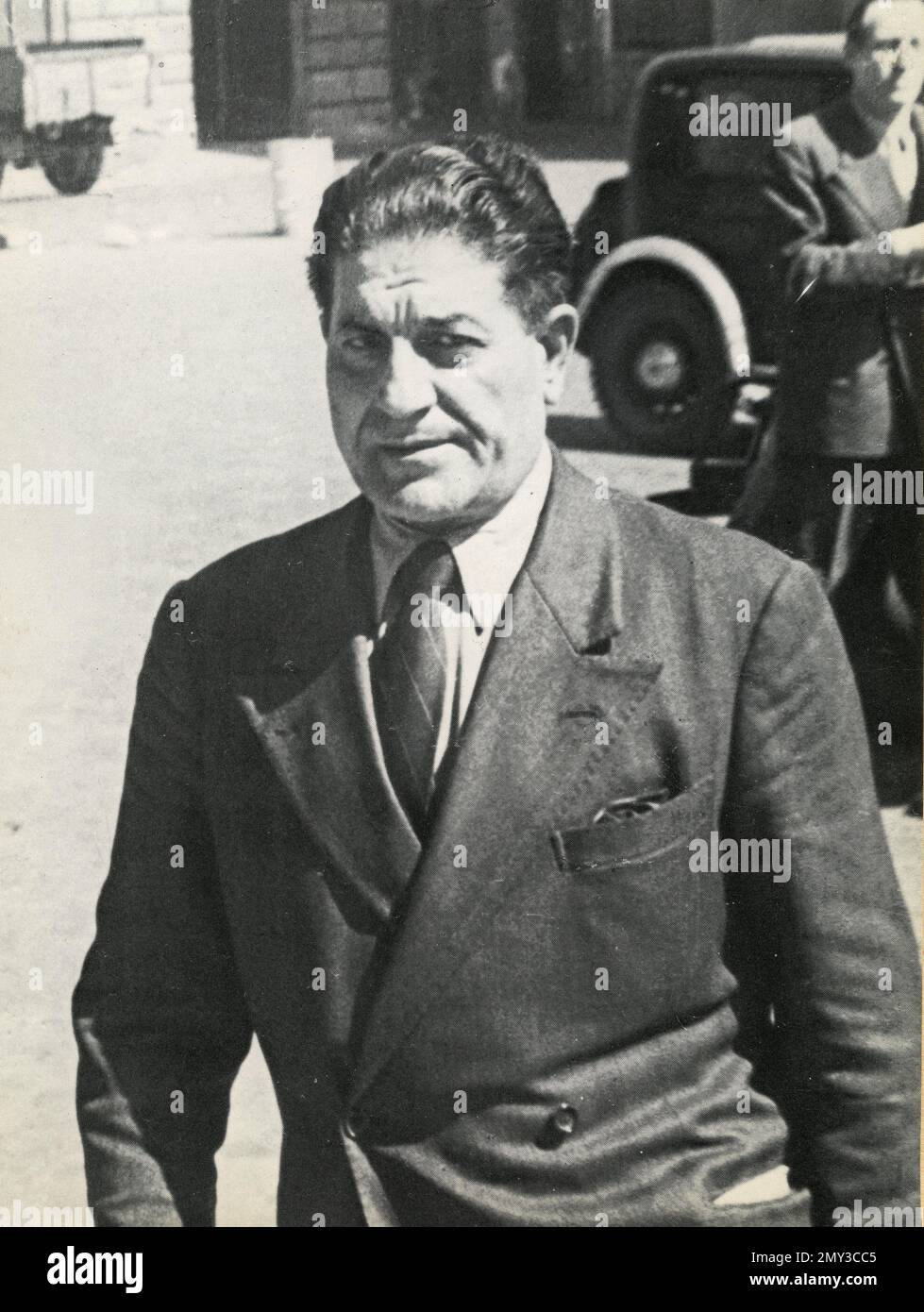 Le syndicaliste italien Giuseppe Di Vittorio, secrétaire du syndicat CGIL, Italie 1950 Banque D'Images