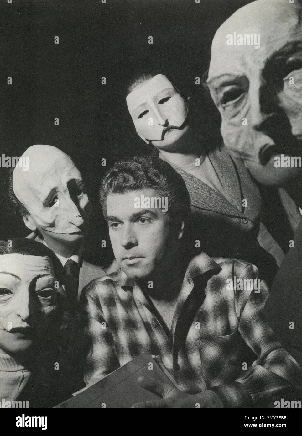 Acteur et théâtre italien et metteur en scène d'opéra Giorgio Strehler, Milan, Italie 1954 Banque D'Images