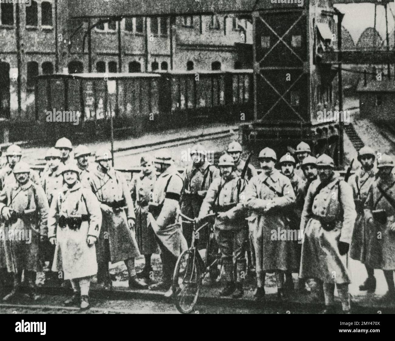 Soldats français pendant l'occupation de la Ruhr, Allemagne 1923 Banque D'Images