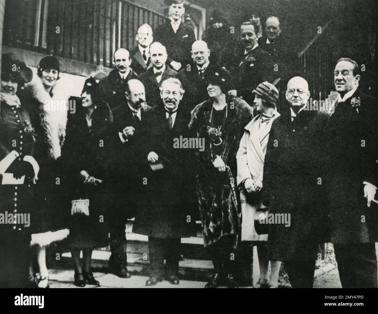 Photo de groupe des délégués au Traité de Locarno, Londres, Royaume-Uni 1925 Banque D'Images