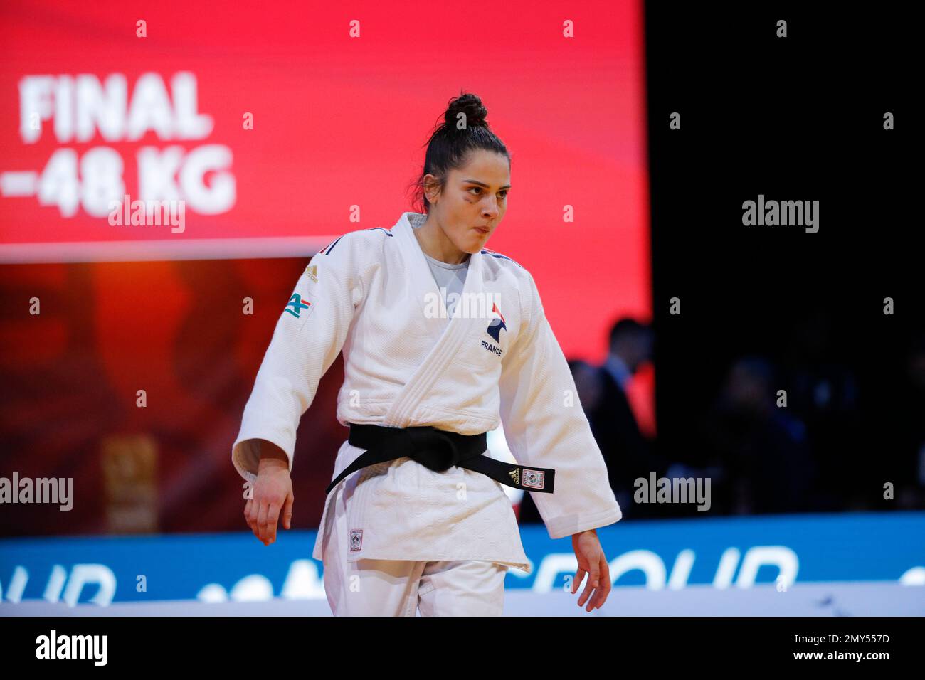 Blandine Pont (FRA) (Red Star Champigny Judo) a concouru dans la catégorie femmes -48kg a remporté la médaille d'or contre Tugce Beder (TUR) lors de l'International Judo Paris Grand Chelem 2023 (IJF) sur 4 février 2023 à l'aréna Accor à Paris, France - photo Stephane Allaman / DPPI Banque D'Images